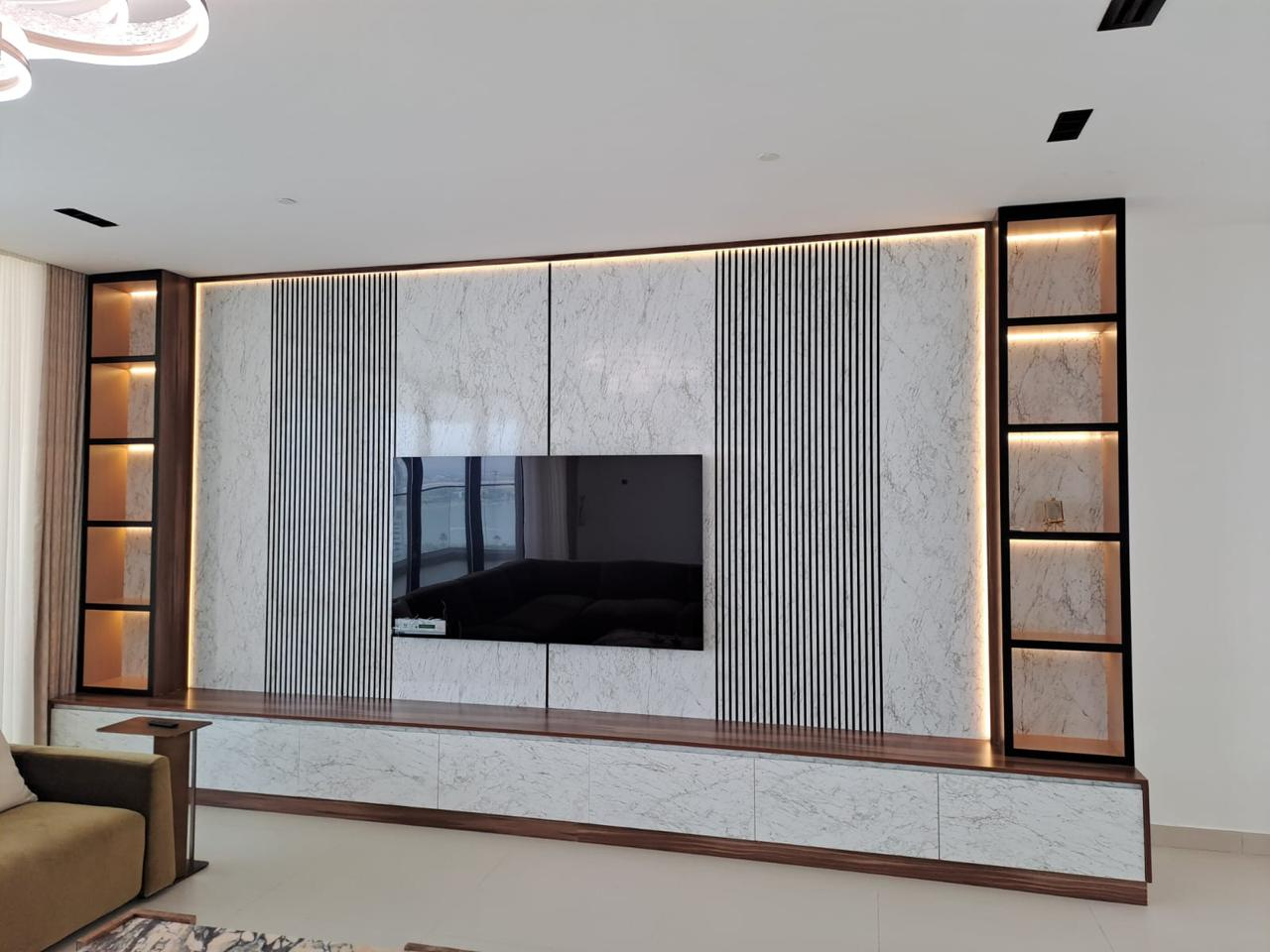 Custom TV unit with integrated storage — Khat Al Barq UAE
