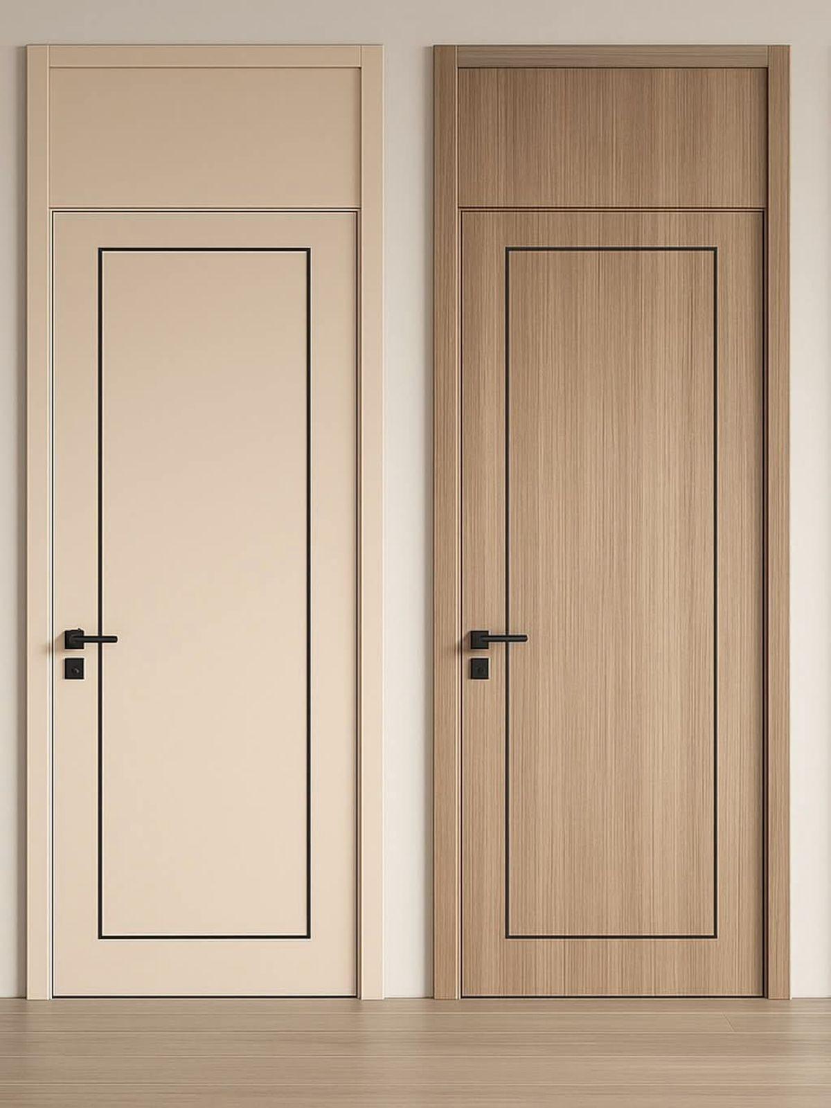 Custom wooden interior doors